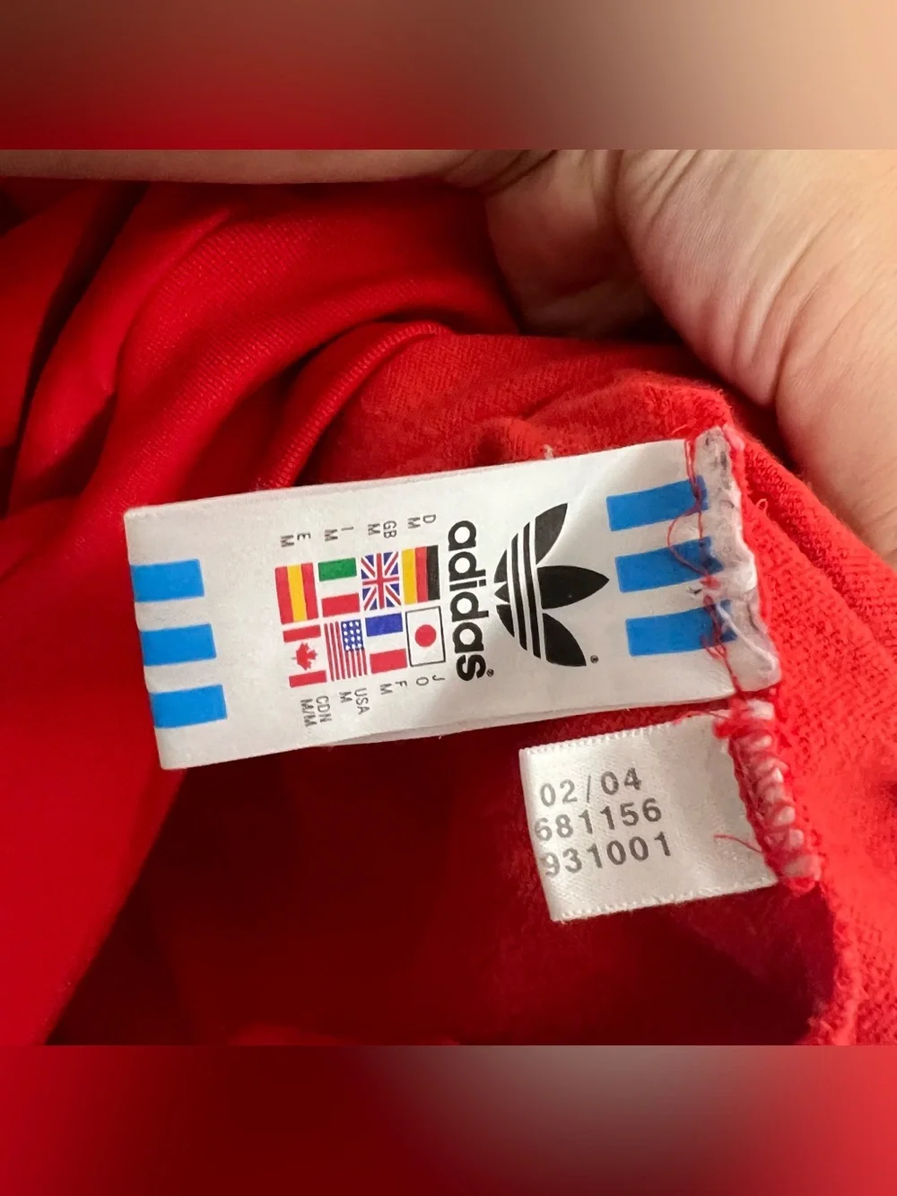 Vintage Adidas Trefoil Spain Track Jacket Mens Medium Red Football Soccer